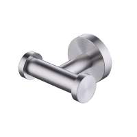 KES SUS 304 Stainless Steel Coat Hook Double Towel Towel Robe Clothes for Bath Kitchen Garage