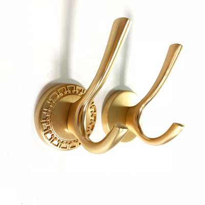 Wholesale Zinc Alloy Metal Decorative Clothes Mounted Gold Coat Hook